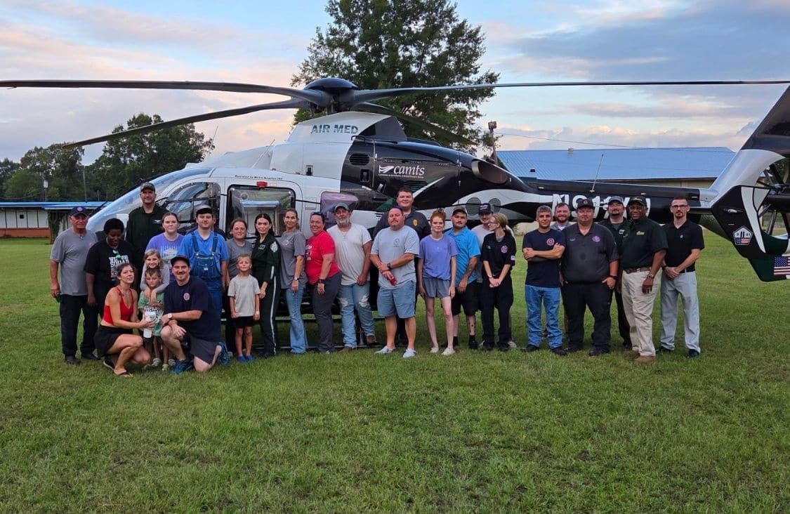 Group photo from Air Med Landing Zone class