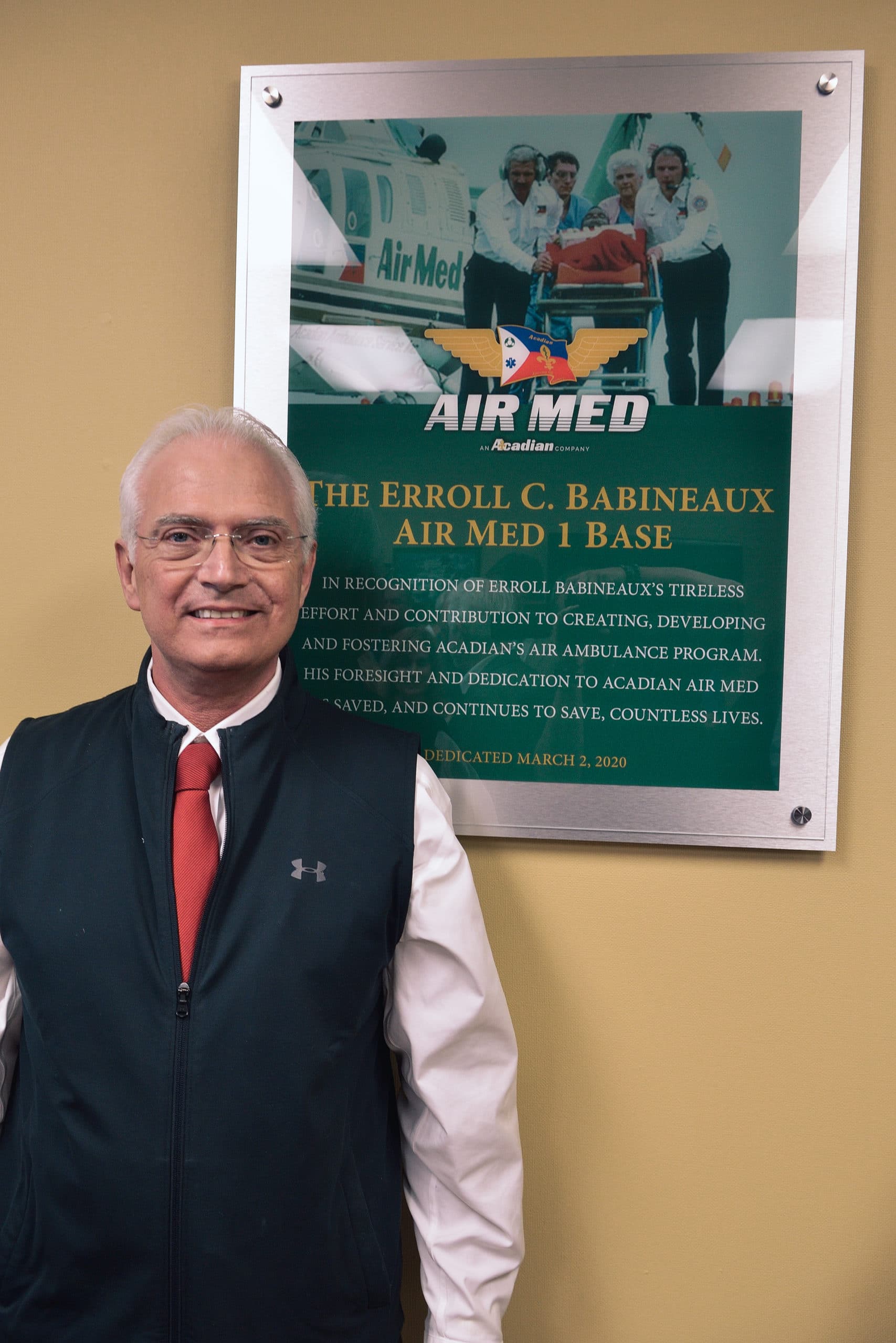 Acadian Air Med 1 Base Named in Honor of Air Ambulance Leader