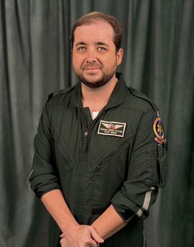 A professional headshot of Zachary Dubroc, Acadian Air Med Chief Flight Nurse
